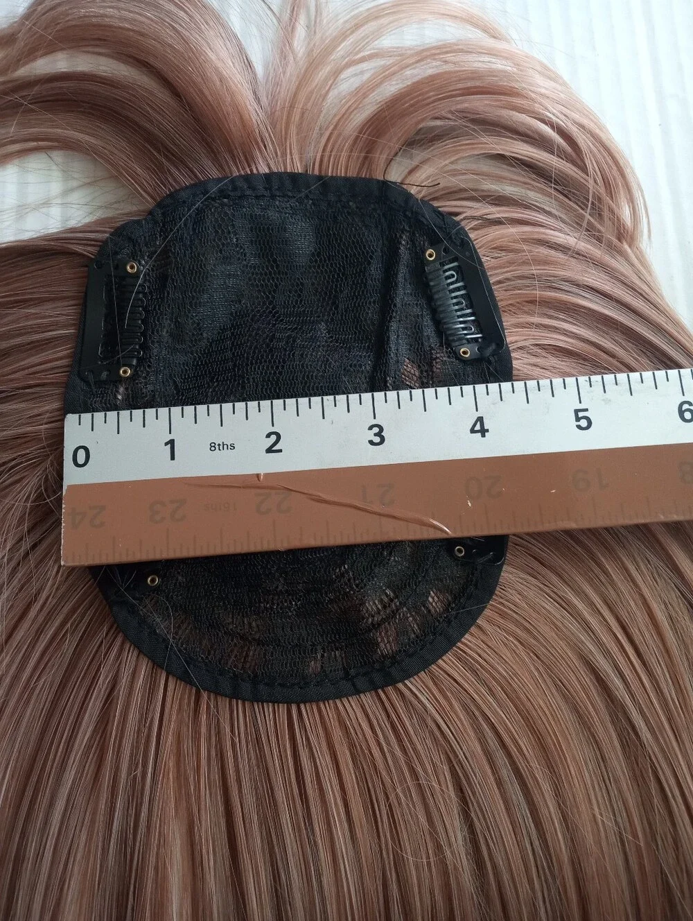 Clip-In Fringe Topper in Rose Brown Blend - Natural Volume
